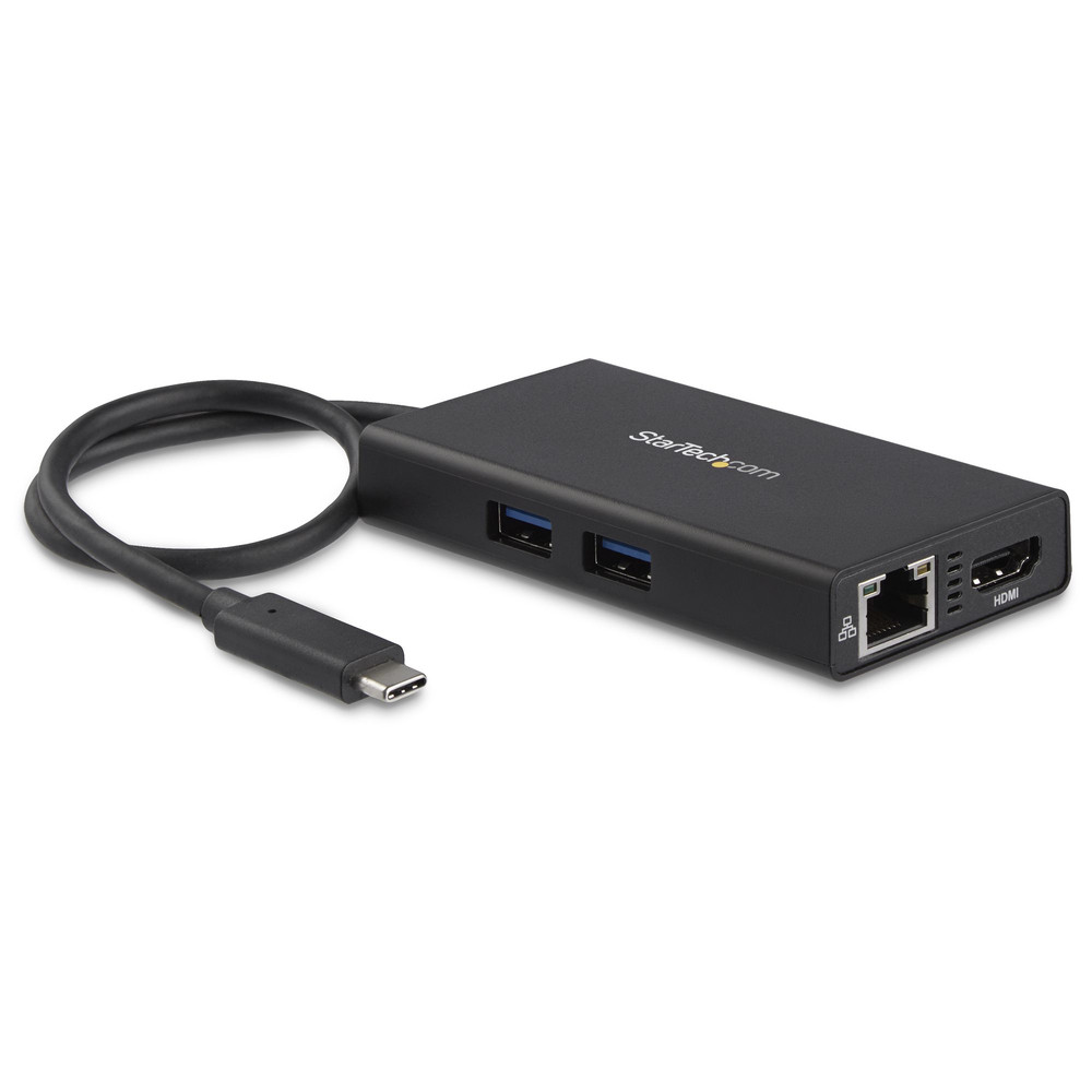 StarTech.com Adaptateur Multiport USB-C - Mini Station d'Accueil USB-C avec 4K HDMI - 60W Power Delivery Pass-Through, GbE, 2x USB-A 3.0 Hub - Mini Do
