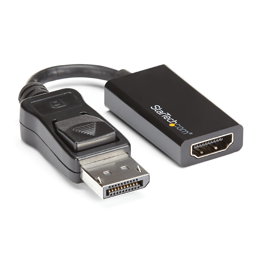 StarTech.com Adaptateur DisplayPort vers HDMI - M/F - Ultra HD 4K 60 Hz - Noir, 0,215 m, DisplayPort, HDMI, Mâle, Femelle, Droit DP2HD4K60S