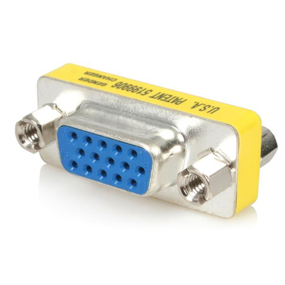 StarTech.com Changeur de genre VGA HD15 slim - Adaptateur VGA vers VGA - F/F, VGA, VGA, Argent GC15HSF