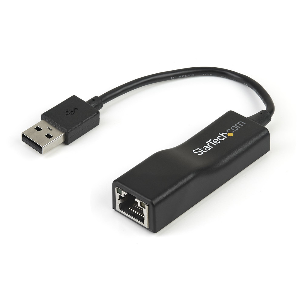 StarTech.com Adaptateur réseau USB 2.0 vers Ethernet - 10/100 Mb/s - Convertisseur USB vers RJ45 - M/F, Avec fil, USB, Ethernet, 200 Mbit/s, Noir USB2