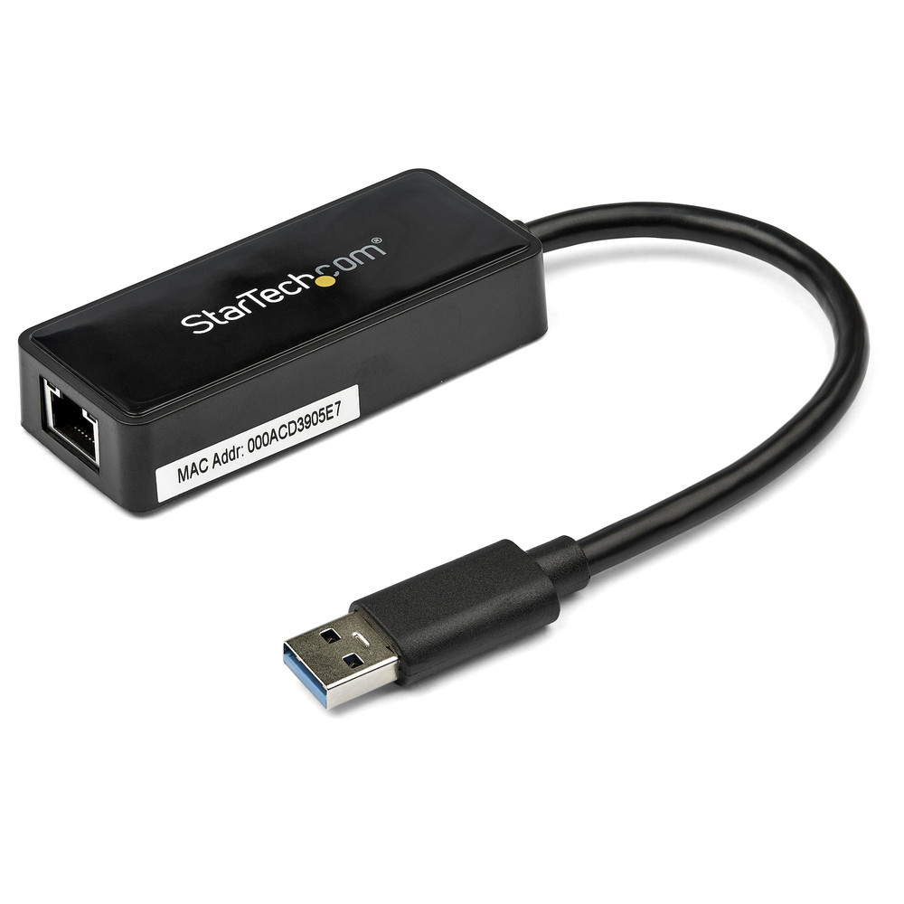StarTech.com Adaptateur réseau USB 3.0 vers Gigabit Ethernet avec port USB - Noir, Avec fil, USB, Ethernet, 5000 Mbit/s, Noir USB31000SPTB