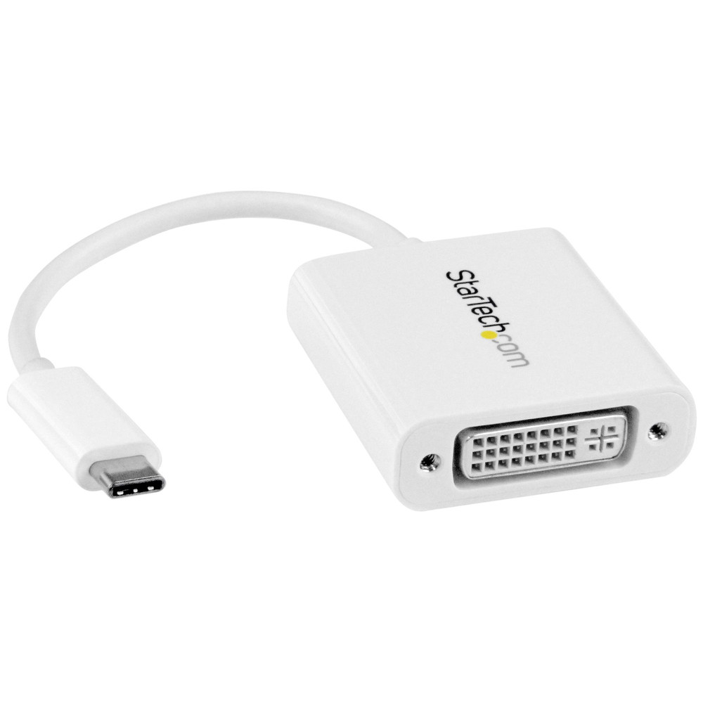 StarTech.com Adaptateur vidéo USB Type-C vers DVI - M/F - Blanc, 3.2 Gen 2 (3.1 Gen 2), USB Type-C, Sortie DVI, 1920 x 1200 pixels CDP2DVIW