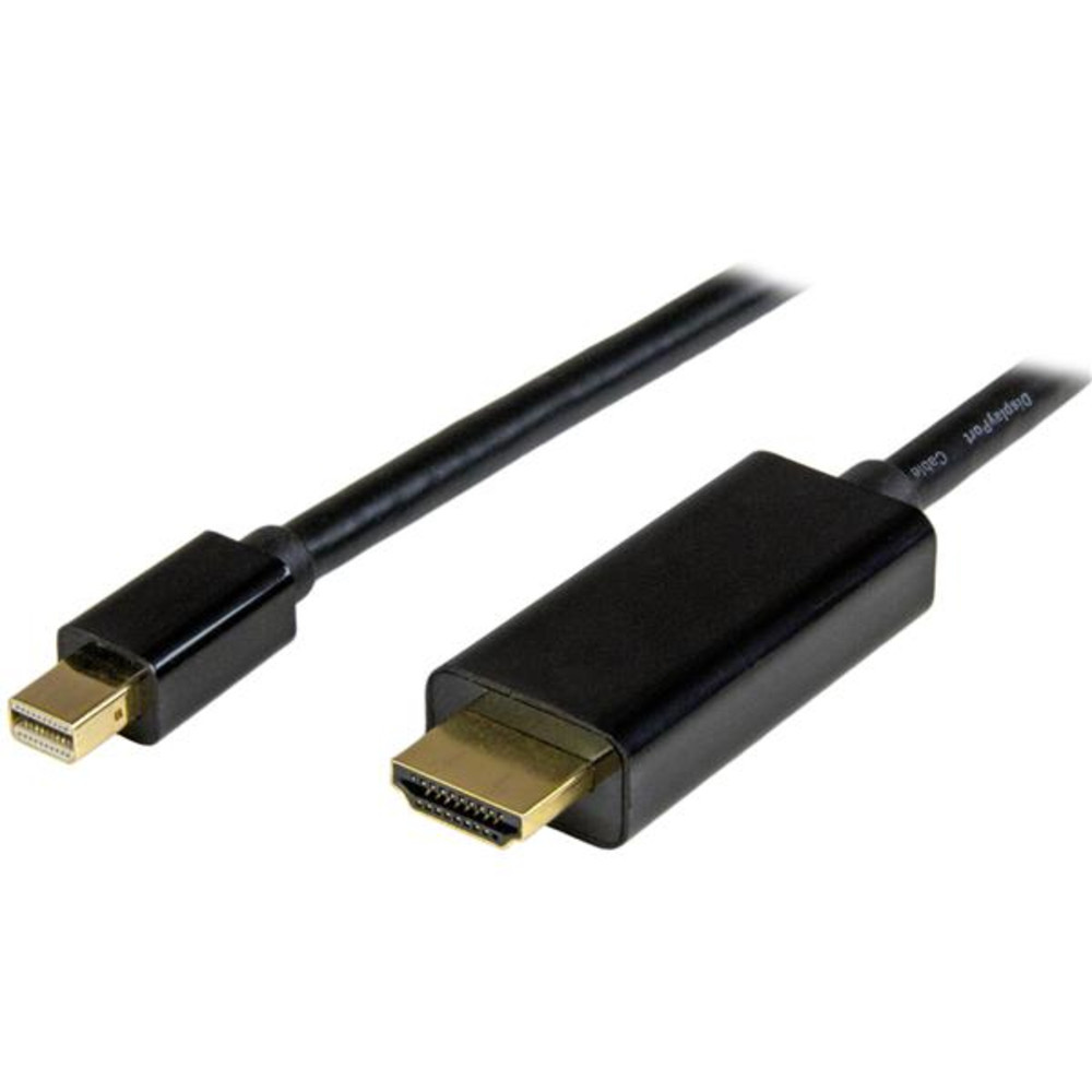 StarTech.com Câble adaptateur Mini DisplayPort vers HDMI de 1 m - M/M - 4K - Noir, 1 m, DisplayPort, HDMI Type A (Standard), Mâle, Mâle, Droit MDP2HDM