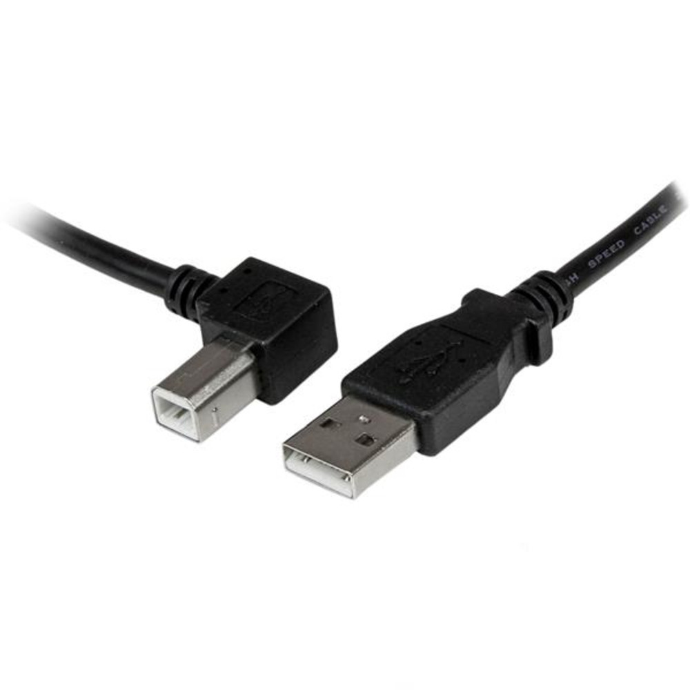 StarTech.com Câble USB 2.0 A vers USB B Coudé à Gauche Mâle / Mâle pour imprimante - 3 m - Noir, 3 m, USB A, USB B, USB 2.0, 0,48 Gbit/s, Noir USBAB3M