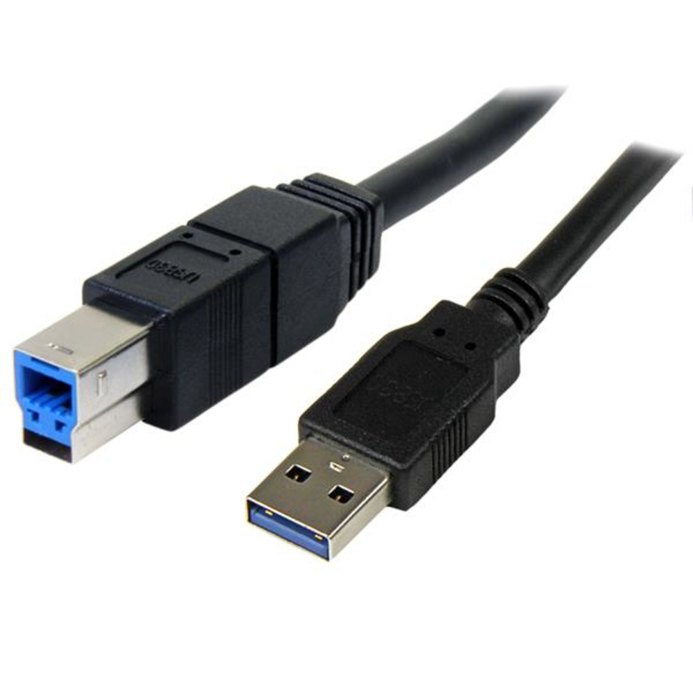 StarTech.com Câble USB 3.0 SuperSpeed 3 A vers B Mâle / Mâle 3 USB A USB B USB 3.2 Gen 1 3.1 Gen 1 MâleMâle USB3SAB3MBK
