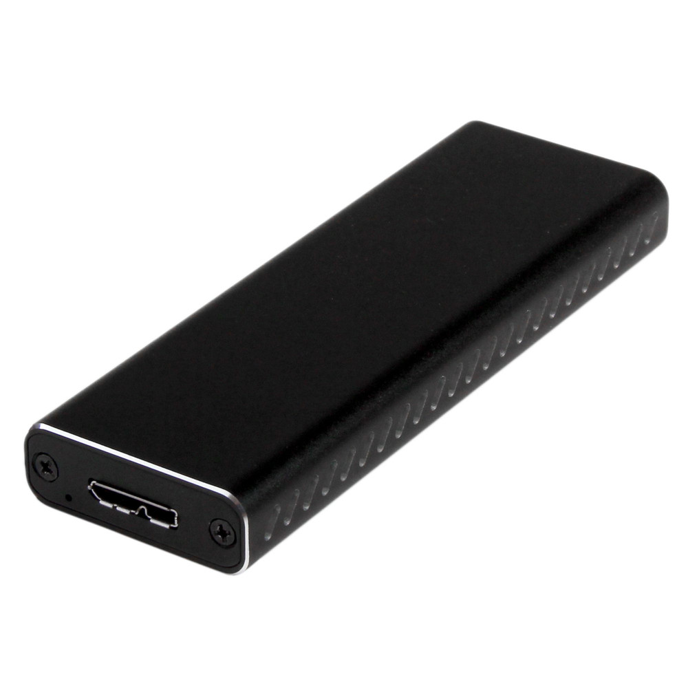 StarTech.com Boîtier Aluminium M.2 SSD vers USB 3.0 (5Gbps) avec UASP - Noir - M.2 NGFF SATA avec Clé B & Clé B+M - Boîtier Externe M.2 Portable - Non