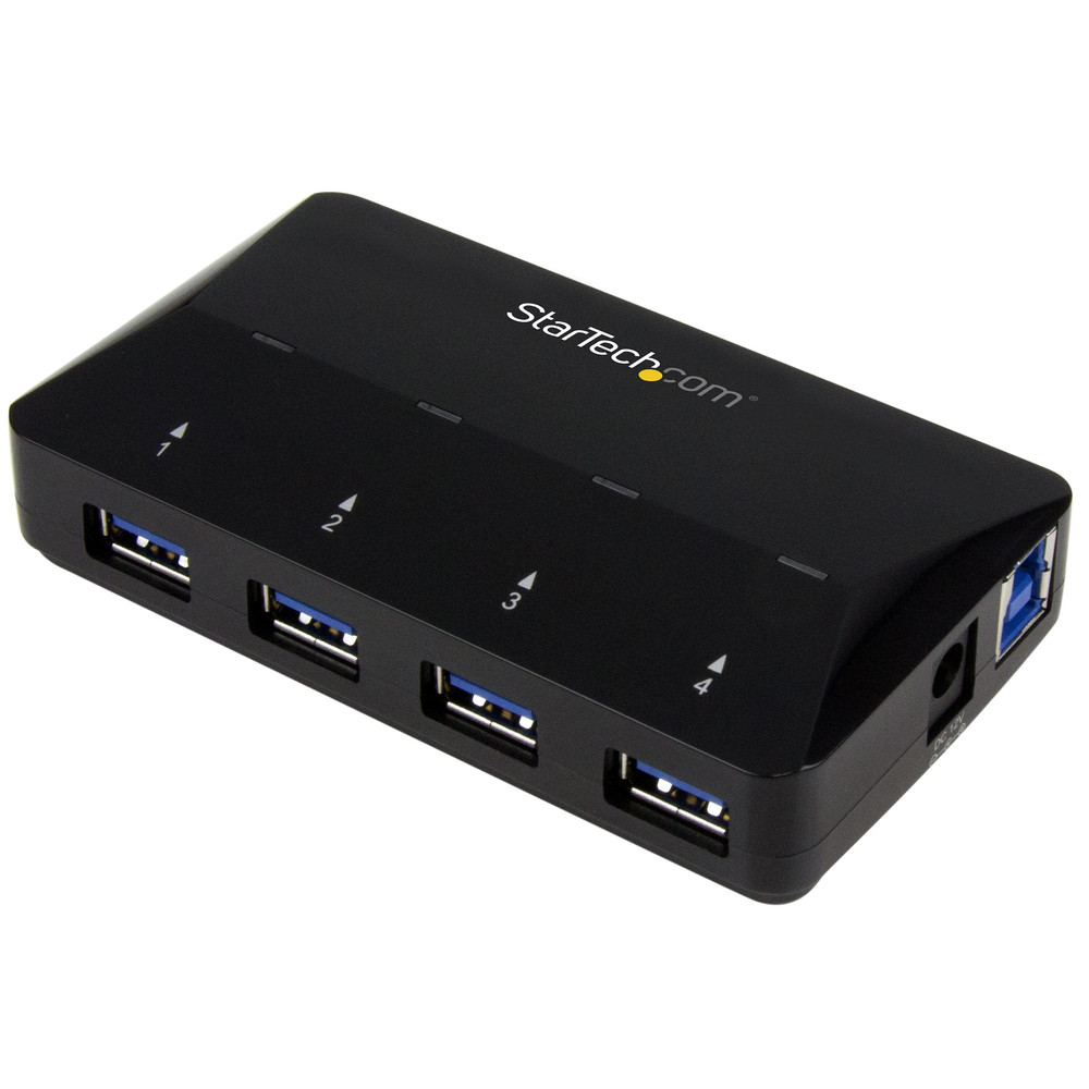StarTech.com Hub USB 3.0 à 4 ports plus port dédié à la charge de 2,4 A - 5Gbps, USB 3.2 Gen 1 (3.1 Gen 1) Type-B, USB 3.2 Gen 1 (3.1 Gen 1) Type-A, 5