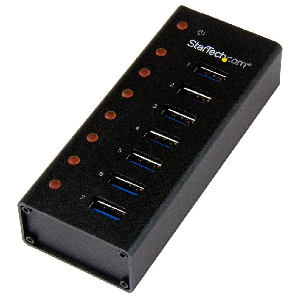 StarTech.com Hub USB 3.0 à 7 ports - 5Gbps - Concentrateur USB à montage mural / sur bureau avec boîtier métallique, USB 3.2 Gen 1 (3.1 Gen 1) Type-B,