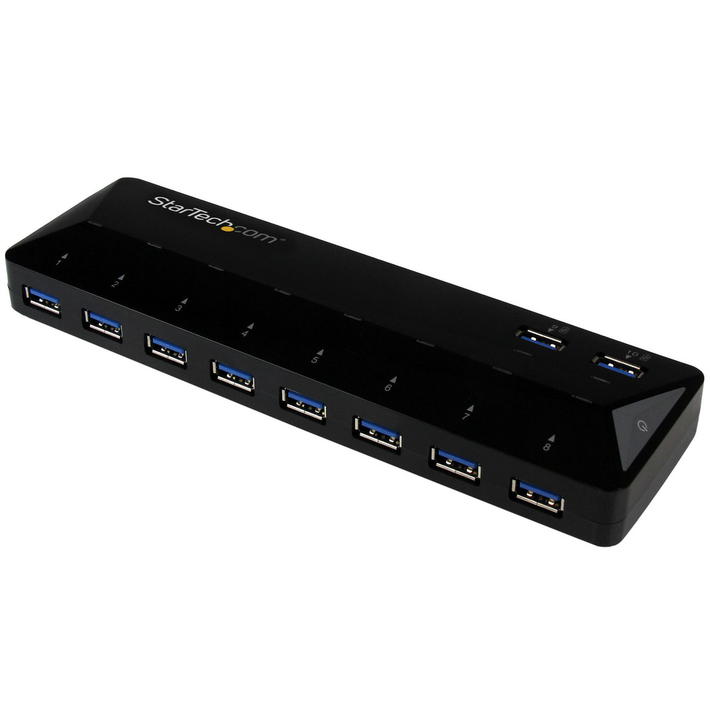 StarTech.com Concentrateur USB 3.0 (5Gbps) 10 ports avec Ports de Charge et de Synchronisation - 8 x USB-A, 2 x USB-A ports de Charge Rapide - Concent