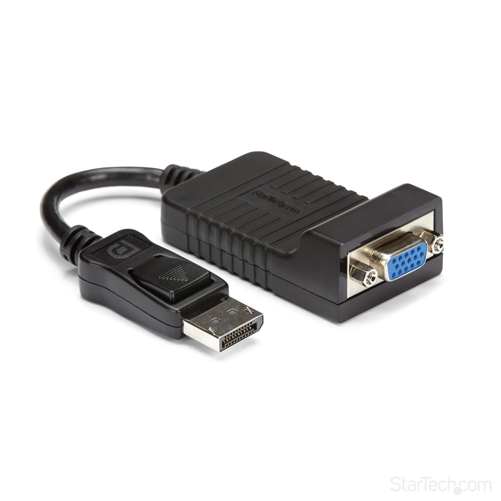 StarTech.com Adaptateur Vidéo DisplayPort vers VGA - Convertisseur DP - 1920x1200, 0,08 m, DisplayPort, VGA (D-Sub), Mâle, Femelle, Droit DP2VGA