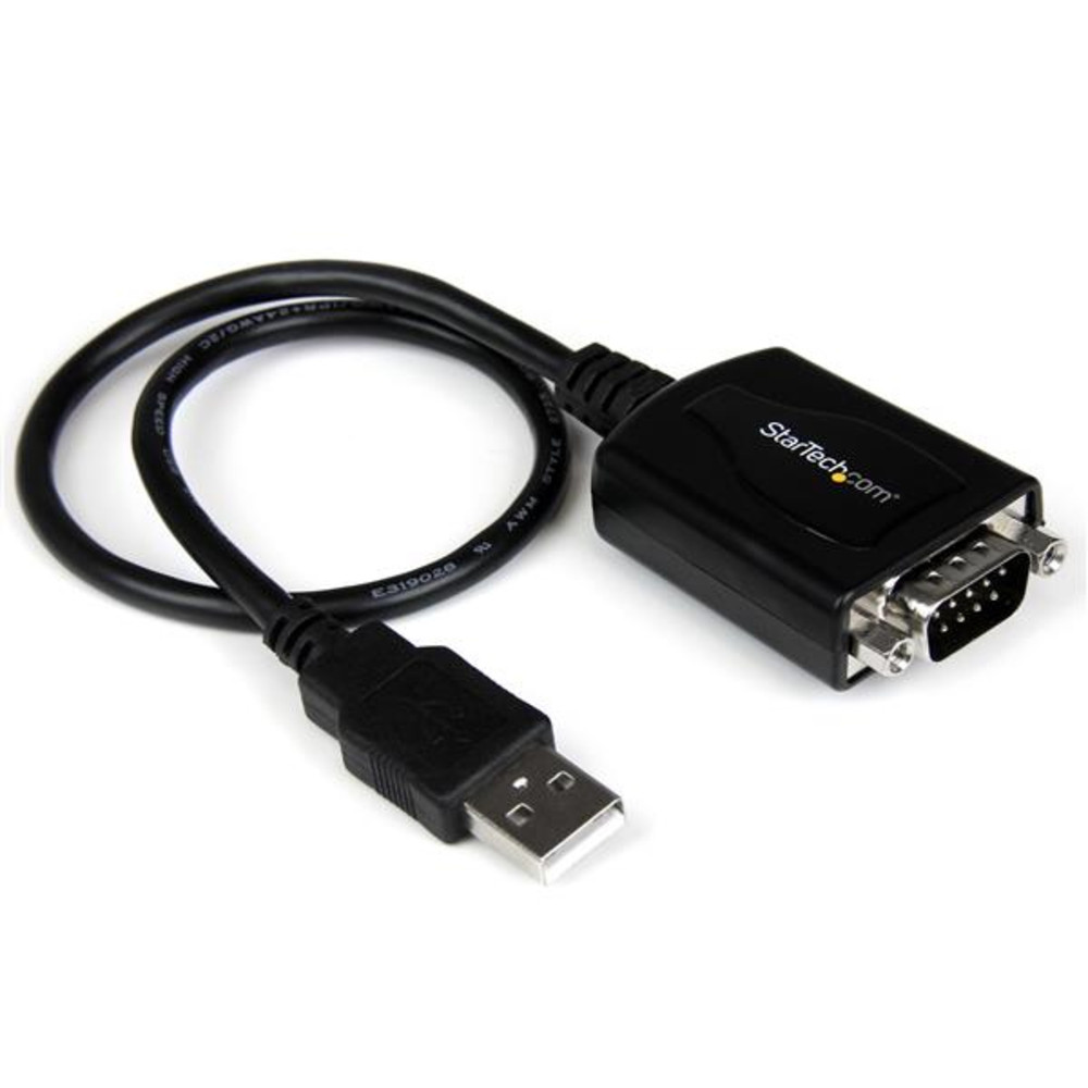StarTech.com Câble Adaptateur de 30 cm USB vers Série DB9 RS232 - Mémorisation de Port COM, DB-9, USB 2.0 A, 0,42 m, Noir ICUSB2321X