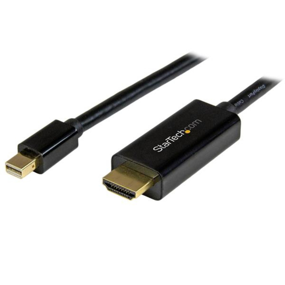 StarTech.com Câble adaptateur Mini DisplayPort vers HDMI de 5 m - 4K 30 Hz - Noir, 5 m, Mini DisplayPort, HDMI, Mâle, Mâle, Droit MDP2HDMM5MB
