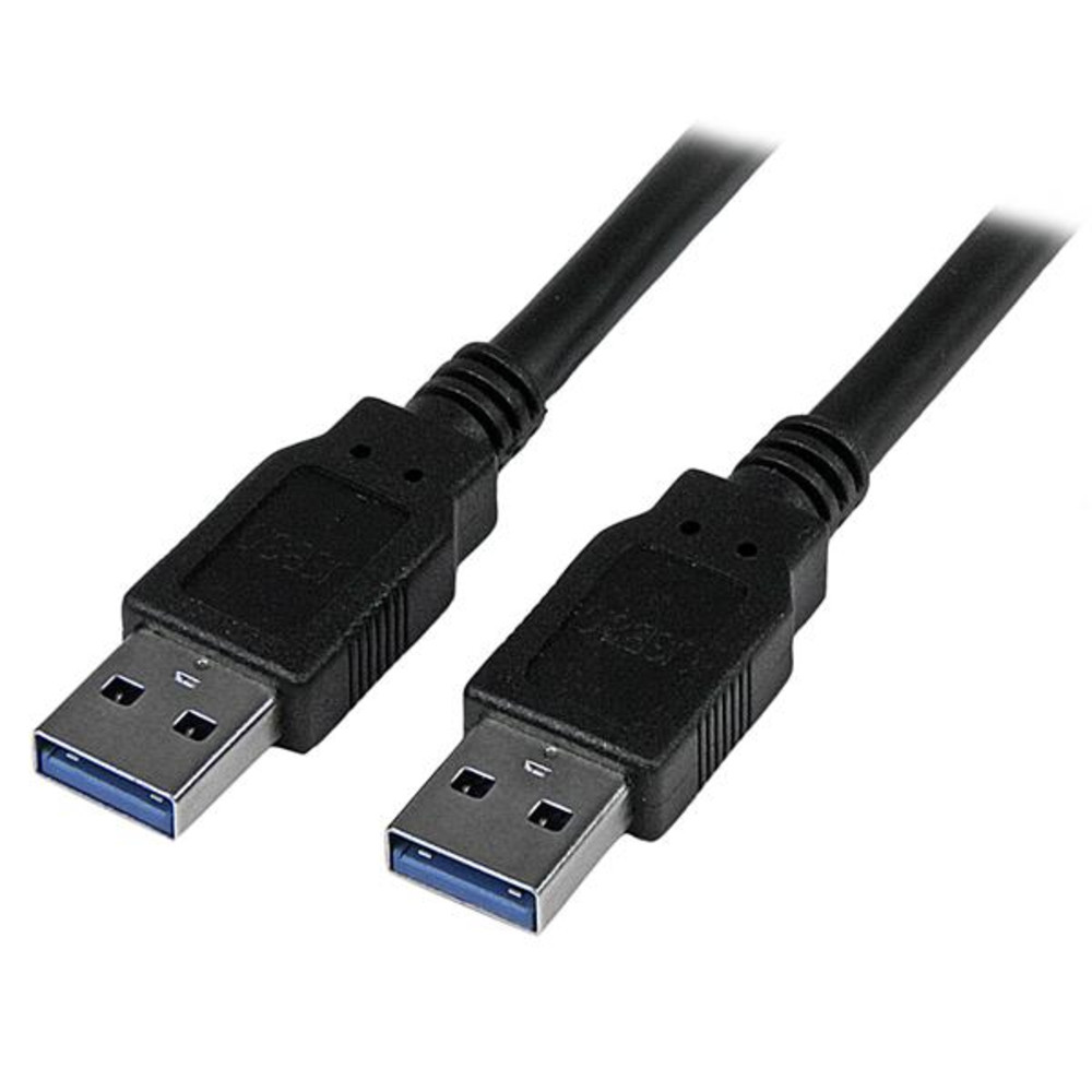 StarTech.com Câble USB 3.0 A vers A de 3 m - M/M - Noir, 3 m, USB A, USB A, USB 3.2 Gen 1 (3.1 Gen 1), Mâle/Mâle, Noir USB3SAA3MBK