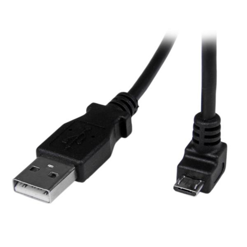 StarTech.com Câble Micro USB 2 A vers Micro B coudé 90° vers le bas 2 USB A Micro USB B USB 2.0 0 48 Gbit/ USBAUB2MD