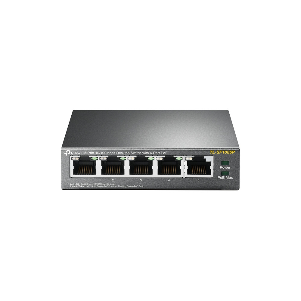 TP-LINK TL-SF1005P, Non-gr, Fast Ethernet (10/100), Full duplex, Connexion Ethernet, supportant l'alimentation via ce port (PoE)