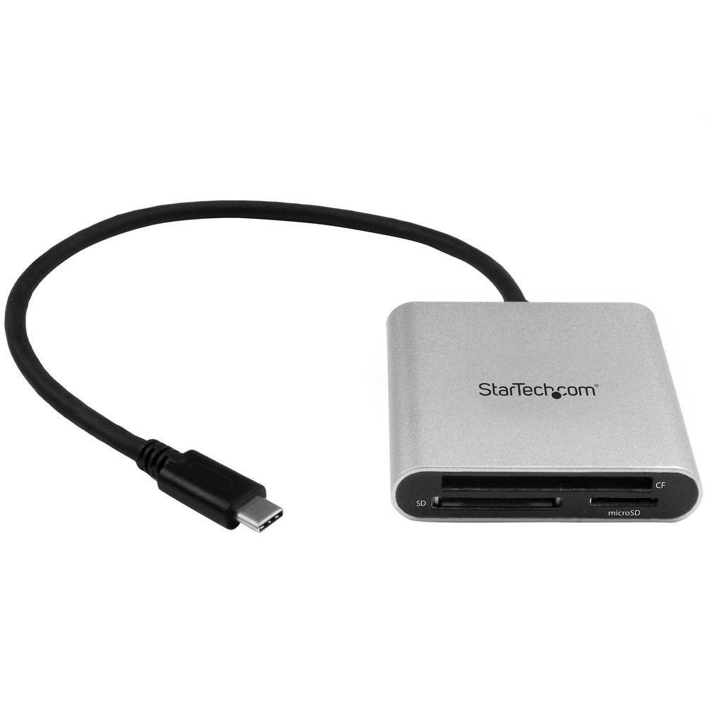StarTech.com Lecteur et enregistreur multicartes USB 3.0 avec USB-C pour cartes mémoire SD, microSD et CompactFlash, CF, MMC, MicroSD (TransFlash), Mi