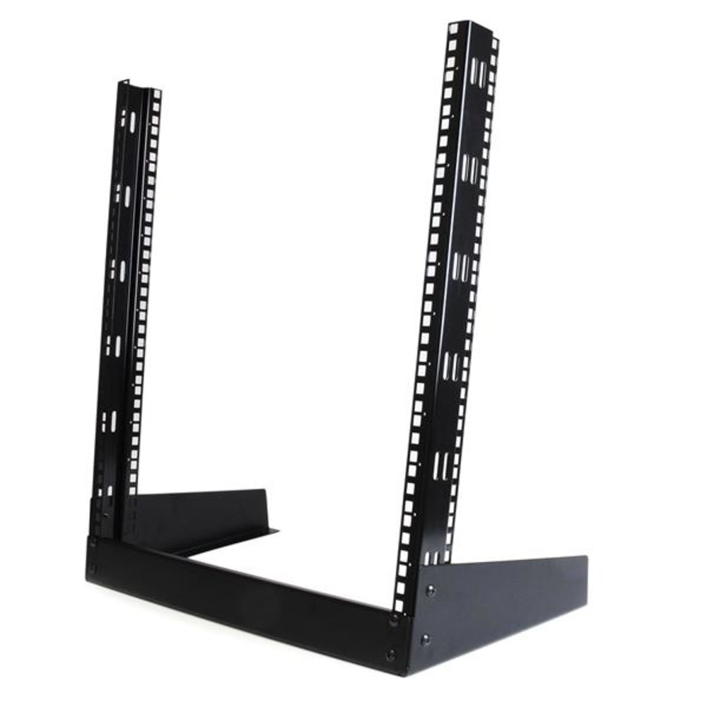 StarTech.com Rack de Bureau Noir à Cadre Ouvert 12 U 19' - Rack 2 Montants 19 Pouces, Rack autonome, 12U, 50 kg, 2,69 kg, Noir RK12OD