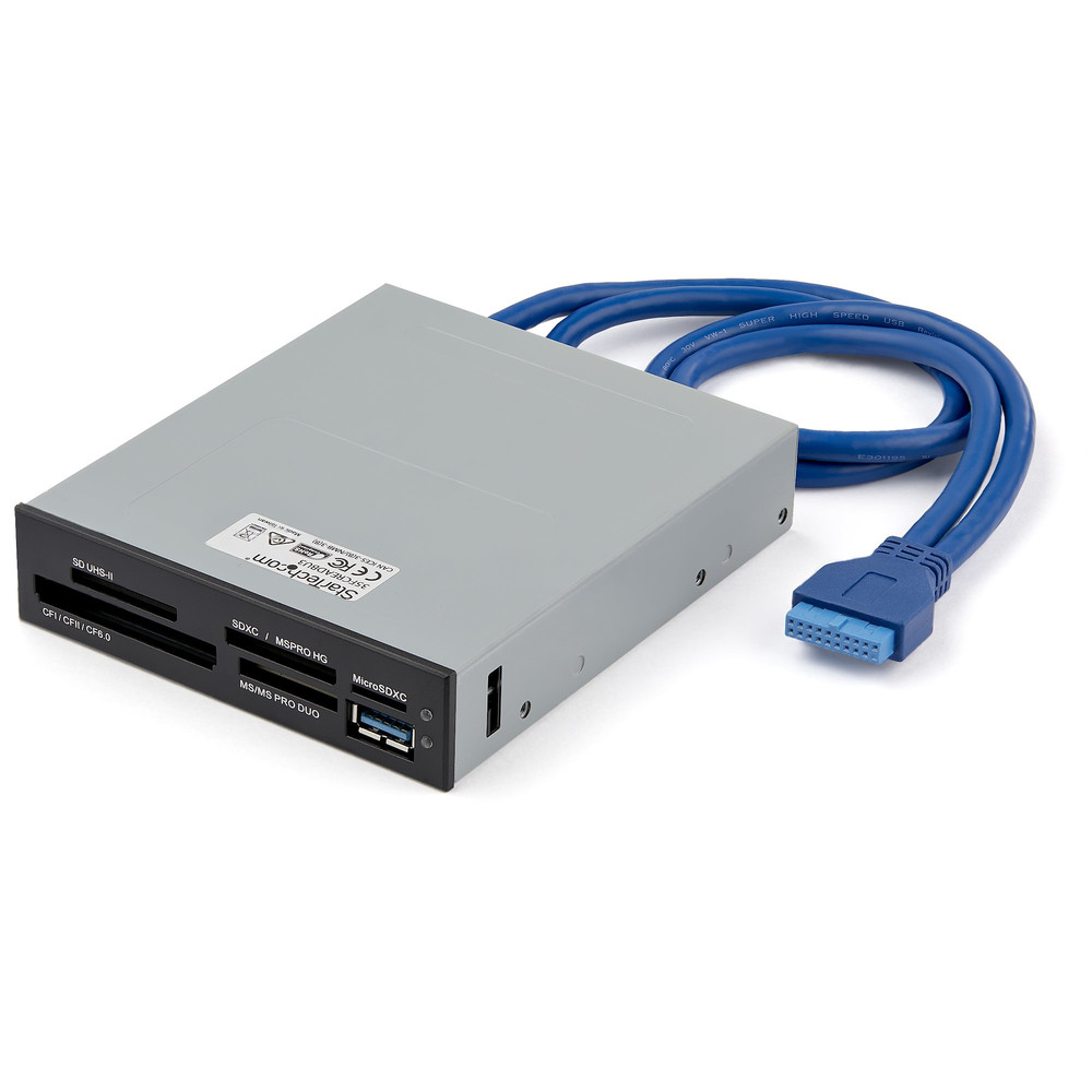StarTech.com Lecteur multi-cartes interne USB 3.0 avec support UHS-II, CF, Clé USB (MS), MicroSD (TransFlash), MicroSDHC, MiniSD, MMC, MS Duo, MS Micr