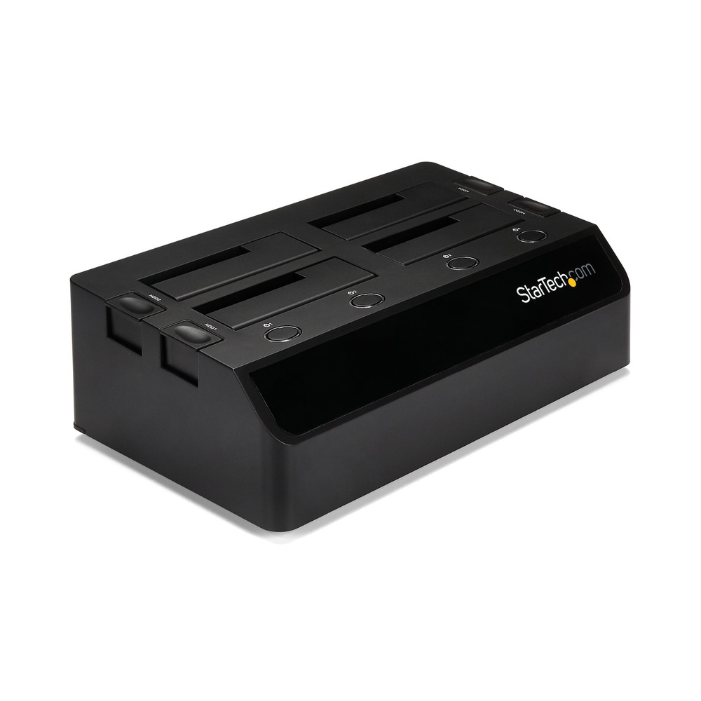 StarTech.com Station d'accueil USB 3.0 pour 4 disques durs SATA III 2,5'/3,5' 6Gb/s - Dock HDD / SSD avec UASP et ventilateurs, HDD, SSD, SATA, Série