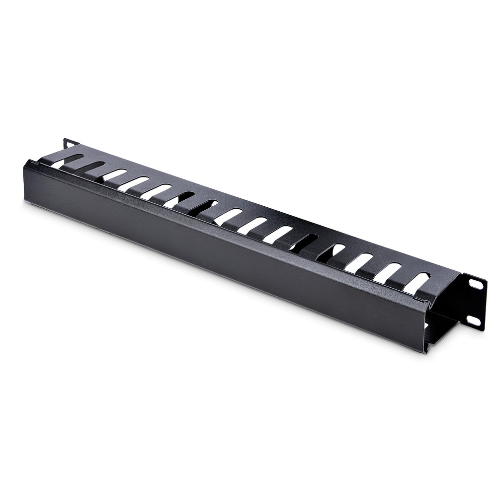 Panneau de gestion de câbles STARTECH CMDUCT1UX 1U Guide avec couverture