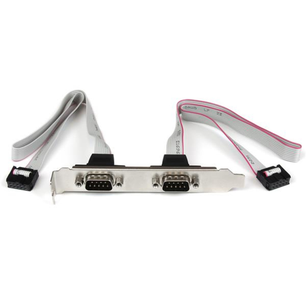 StarTech.com Support de port série DB9 16 pouces à 2 ports vers en tête 10 broches 2 x DB 9 2 x IDC PLATE9M2P16