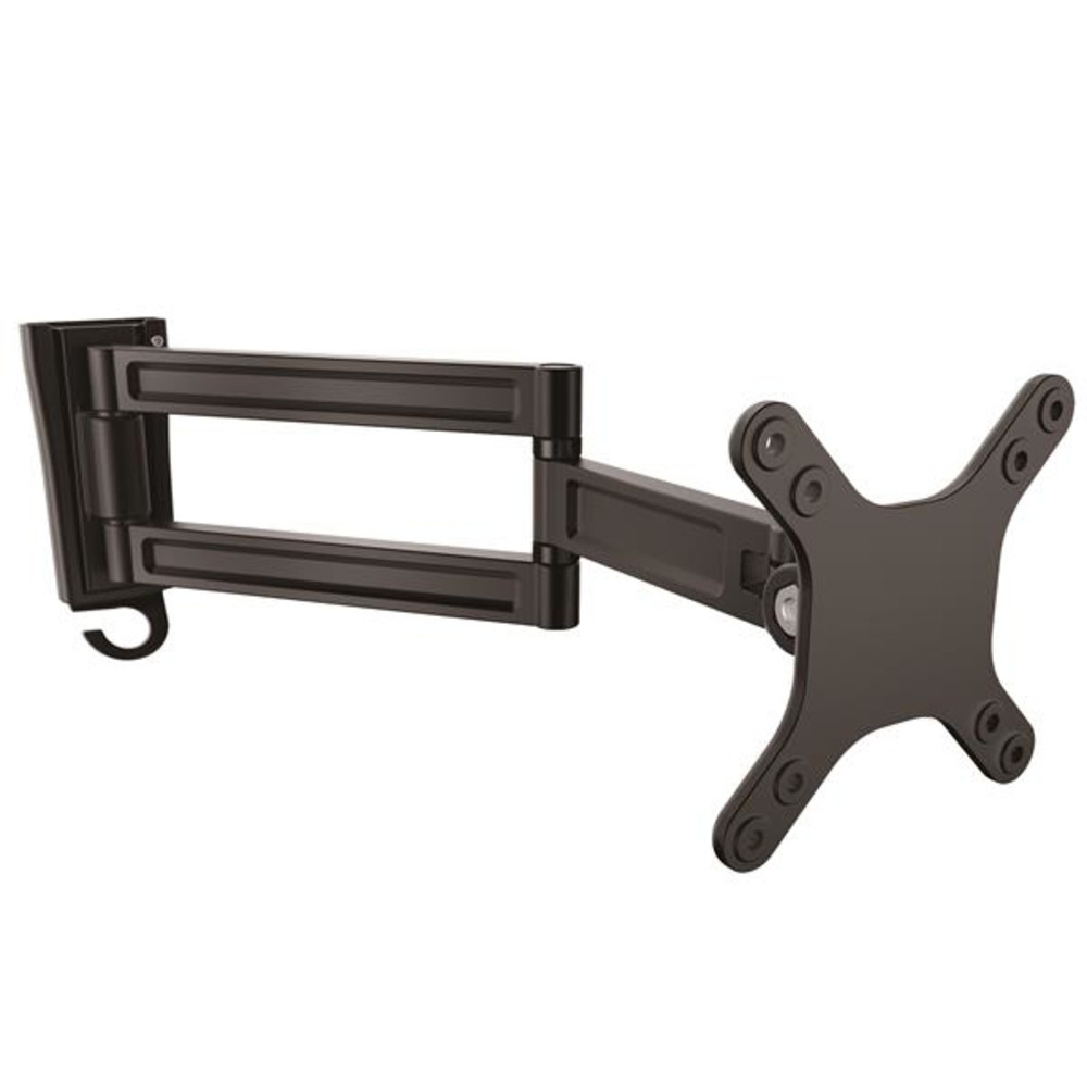 StarTech.com Bras d'écran à montage mural - Double pivot, 15 kg, 33 cm (13'), 68,6 cm (27'), 75 x 75 mm, 100 x 100 mm, Noir ARMWALLDS