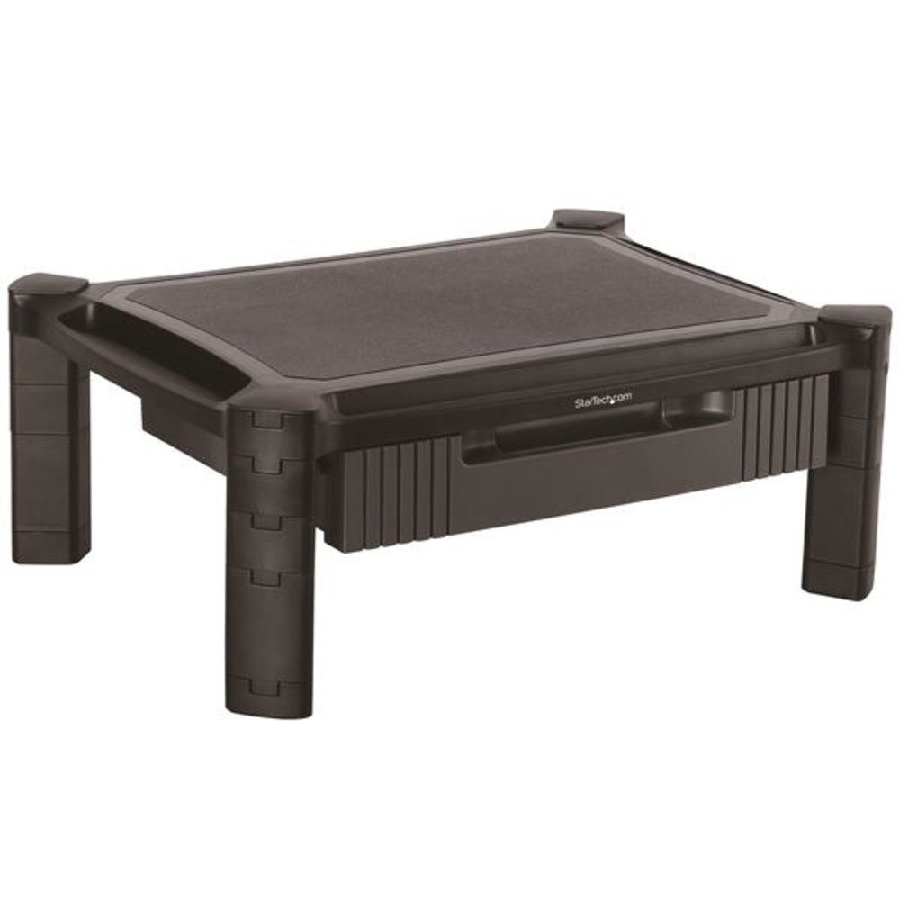 StarTech.com Rehausseur d'écran avec tiroir - Hauteur réglable, Autonome, 10 kg, 33 cm (13'), 81,3 cm (32'), Réglage de la hauteur, Noir MONSTADJD
