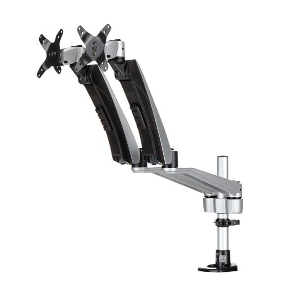 StarTech.com Support de bureau pour 2 écrans avec bras articulés - Multidirectionnel - Empilable - Installation sans outil, Pince, 18 kg, 76,2 cm (30'