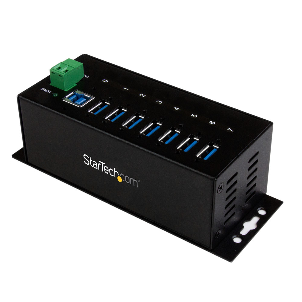StarTech.com Hub USB 3.0 à 7 ports - 5Gbps - Hub USB-A industriel en métal avec protection ESD et protection contre les surtensions de 350W - Montage