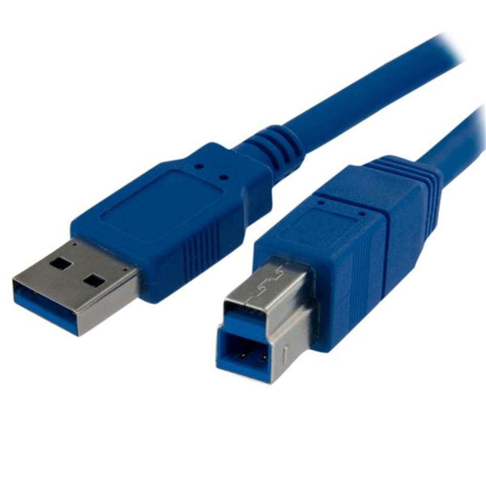 StarTech.com Câble SuperSpeed USB 3.0 A vers B de 1m - Mâle / Mâle - Bleu, 1 m, USB A, USB B, USB 3.2 Gen 1 (3.1 Gen 1), Mâle/Mâle, Bleu USB3SAB1M