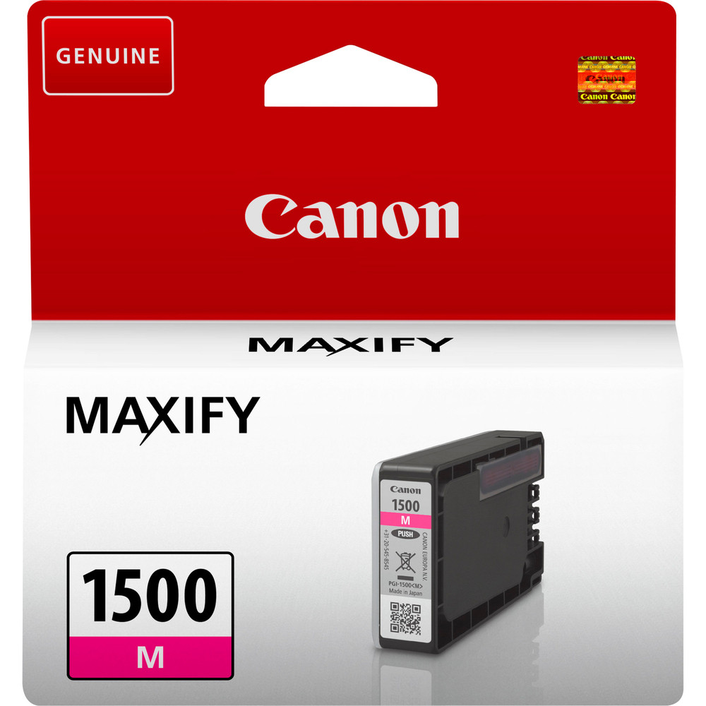 Canon Cartouche d'encre magenta PGI-1500M, Encre à pigments, 4,5 ml 9230B001