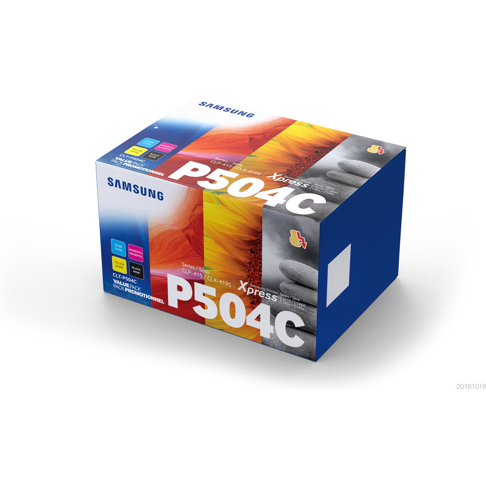 HP CLT P504C pack de 4 jaune cyan original cartouche de toner SU400A - vue 2