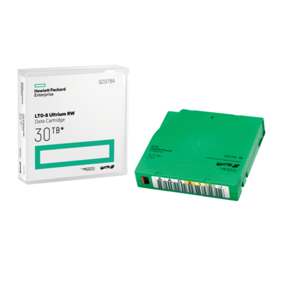 HPE LTO-8 Ultrium 30TB RW Data Cartridge, Bande de données vierge, LTO, 12 To, 30 To, 30 année(s), 183 kA/m Q2078A