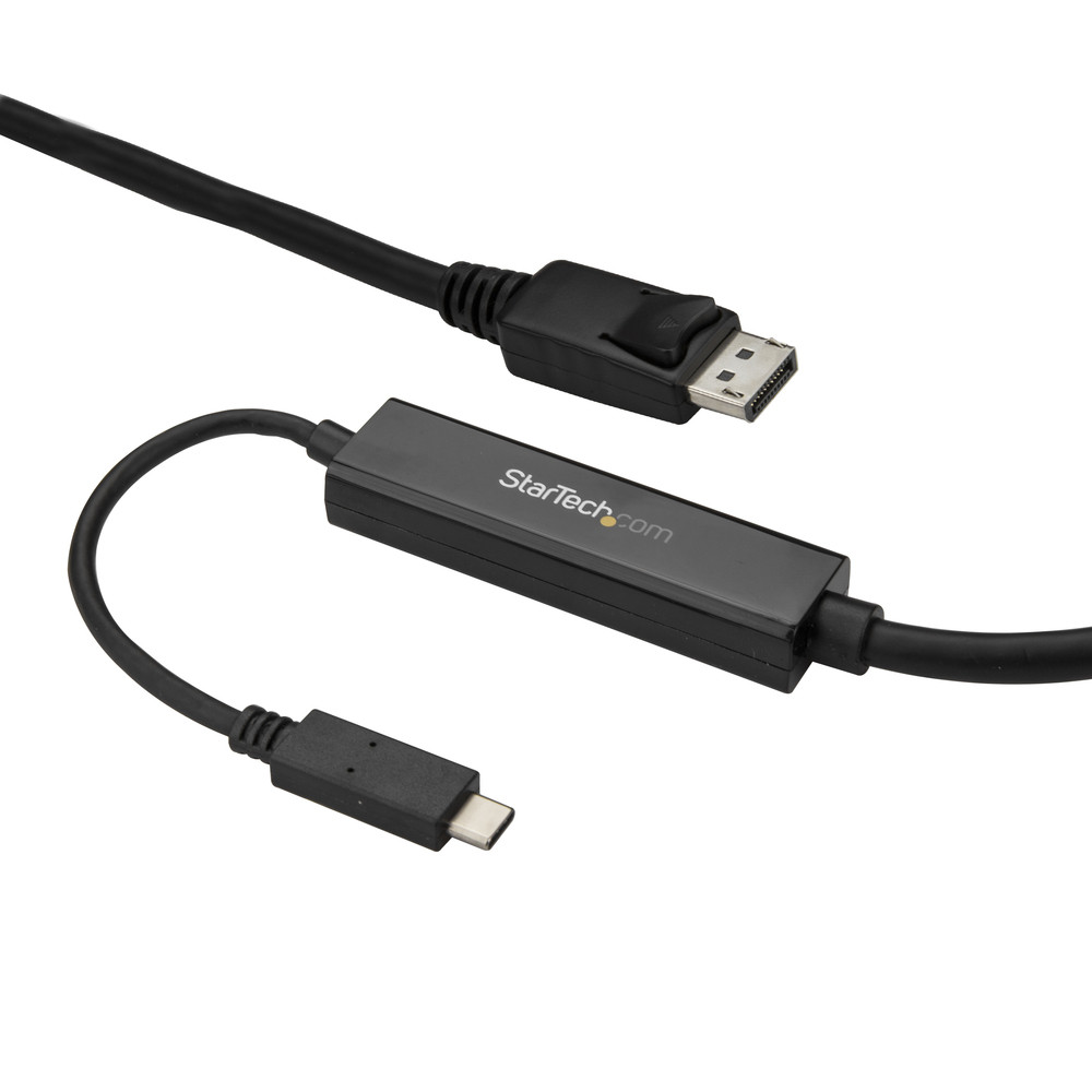 StarTech.com Câble adaptateur USB-C vers DisplayPort 4K 60 Hz de 3 m - Noir, 3 m, USB Type-C, DisplayPort, Mâle, Mâle, Droit CDP2DPMM3MB