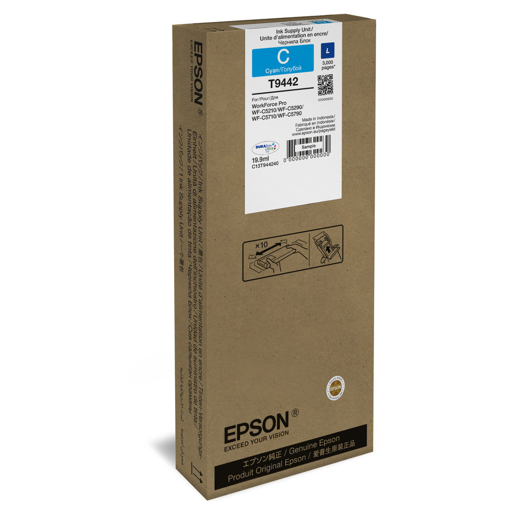 Epson WF-C5xxx Series Ink Cartridge L Cyan, Cyan, 19,9 ml, 1 pièce(s), 3000 pages C13T944240