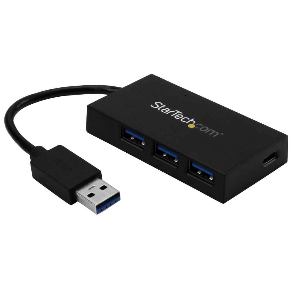 StarTech.com Hub USB 3.0 à 4 ports - 5Gbps - USB-A vers 3x USB-A 1x USB-C - Adaptateur d'alimentation inclus, USB 3.2 Gen 1 (3.1 Gen 1) Type-A, USB 3.
