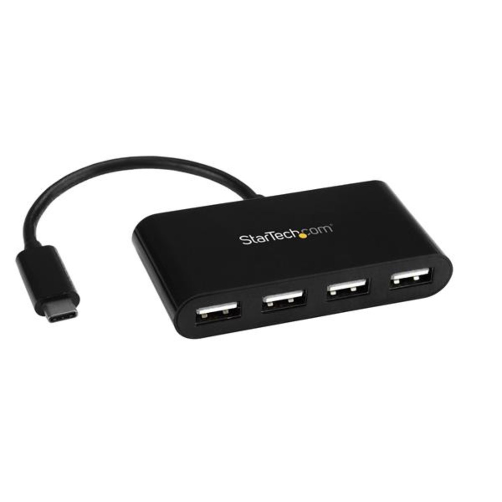 StarTech.com Hub USB-C 4 ports - Mini-hub - USB-C vers 4x USB-A - USB 2.0, USB 2.0 Type-C, USB 2.0, 480 Mbit/s, Noir, Plastique, 0,16 m ST4200MINIC