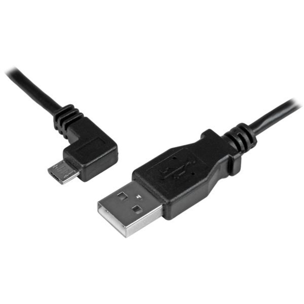 StarTech.com Câble USB vers Micro USB coudé à angle gauche de 50 cm - 0,25 mm² - M/M - Noir, 0,5 m, USB A, Micro-USB B, USB 2.0, Mâle/Mâle, Noir USBAU
