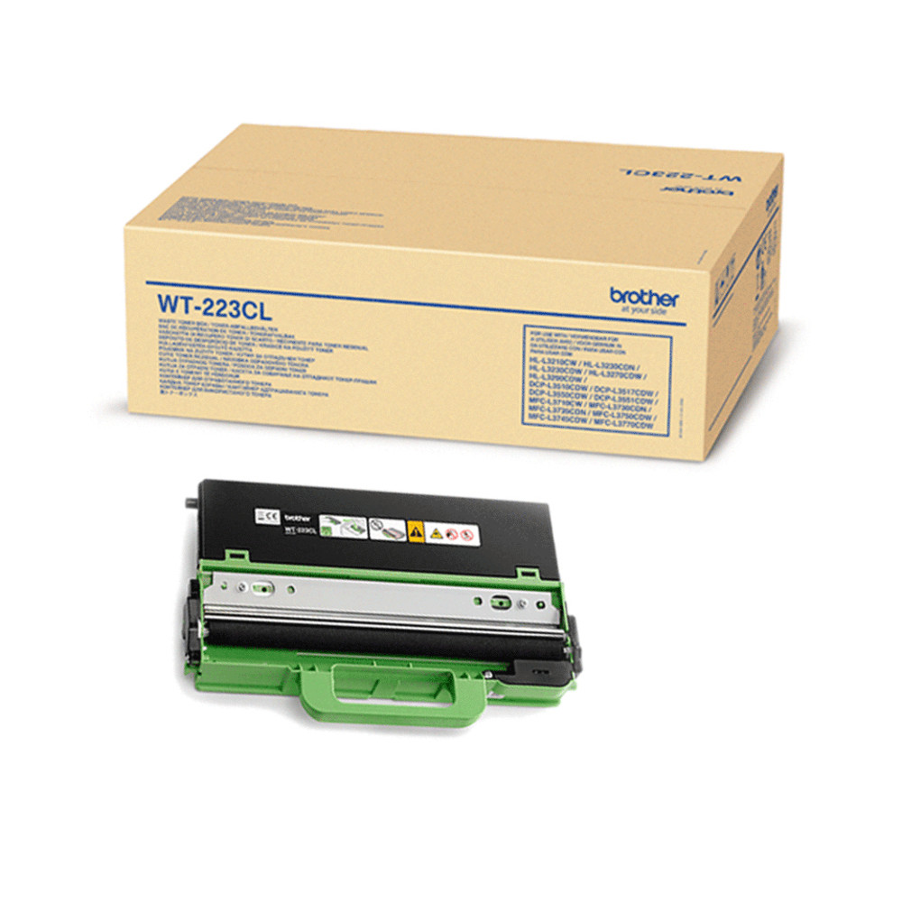Brother WT-223CL - Collecteur de toner usagé original, Poubelle de toner, Noir, Vert, 1 pièce(s)