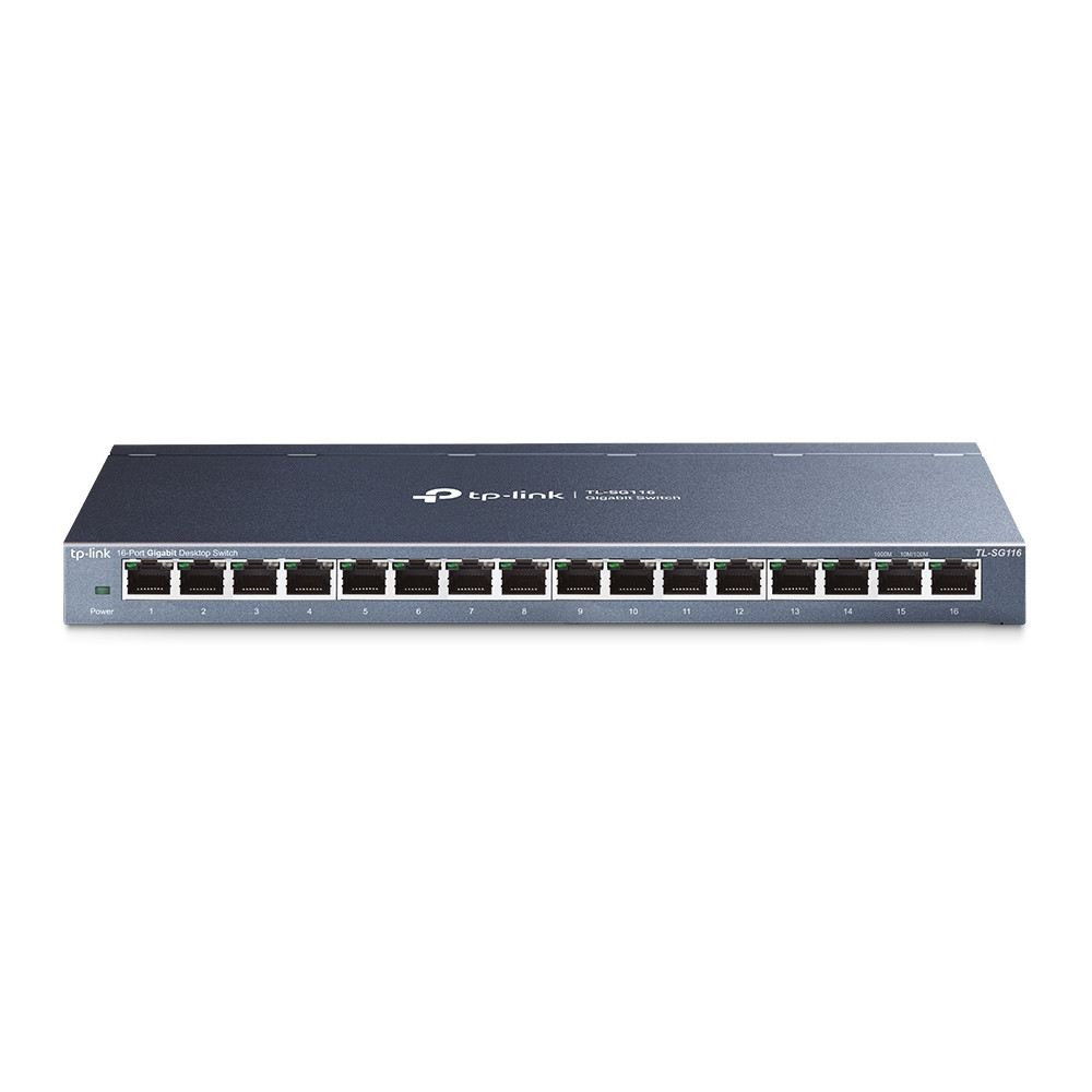 TP-LINK TL-SG116, Non-géré, Gigabit Ethernet (10/100/1000), Full duplex, Montage mural