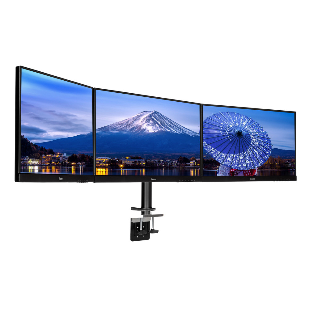 Support Bureau a 3 ecrans jq 27p Vesa 75 ou 100mm <=10kgs