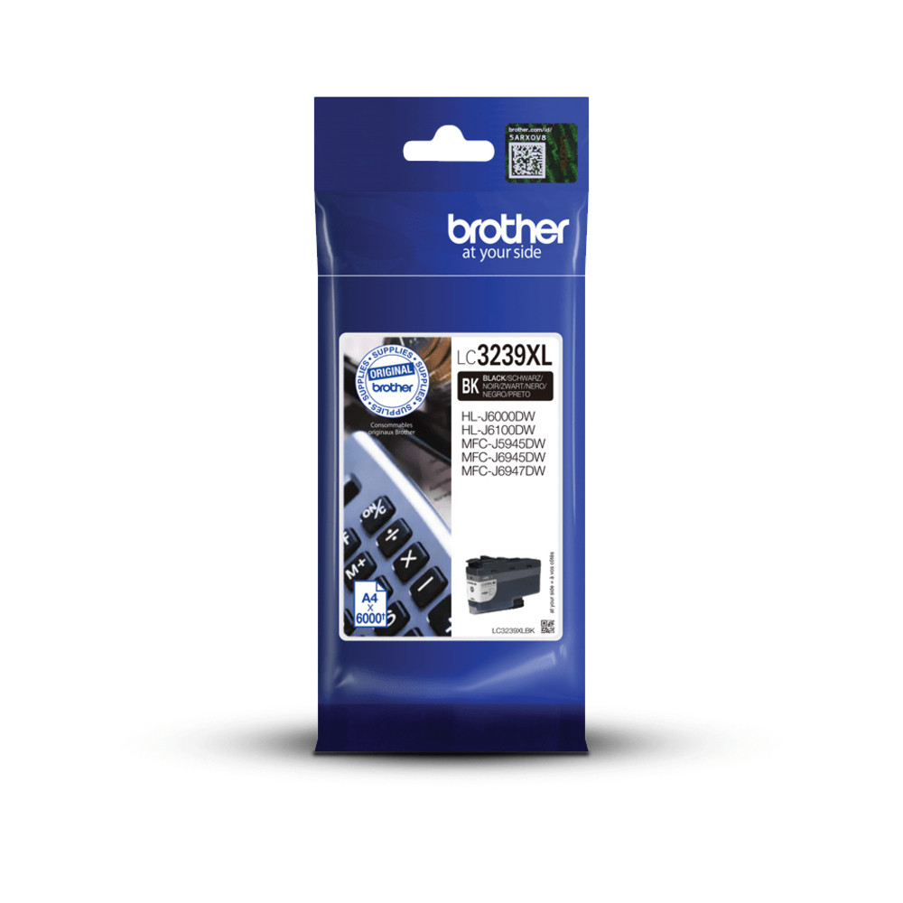 Brother LC-3239XLBK, Rendement élevé (XL), Noir, Encre à pigments, 1 pièce(s), 6000 pages LC3239XLBK