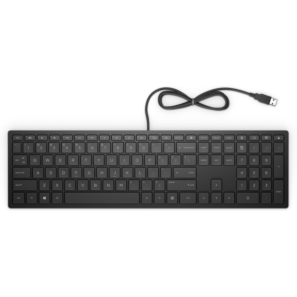 HP Clavier filaire Pavilion 300, Standard, USB, Clavier mécanique, Noir 4CE96AA