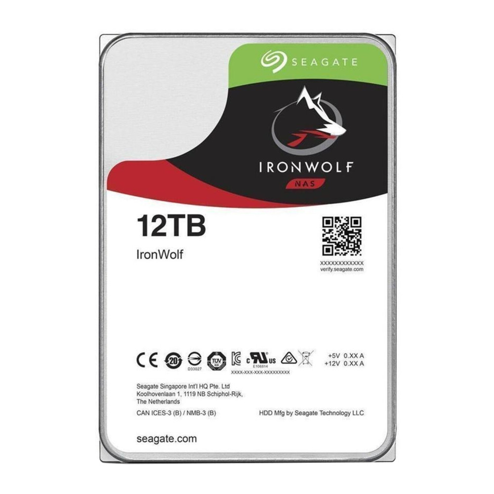 Seagate NAS HDD IronWolf, 3.5', 12000 Go, 7200 tr/min ST12000VN0008