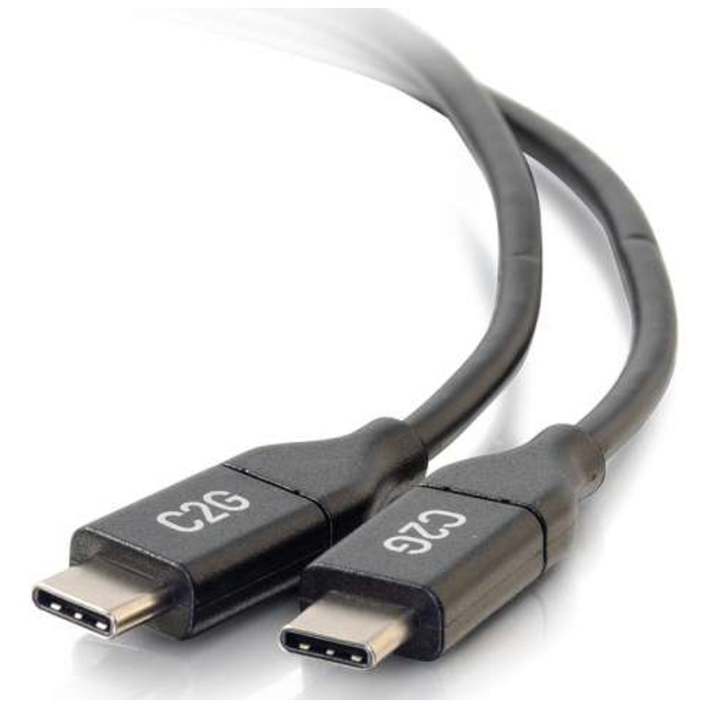C2G 0,9 M CÂBLE USB-C VERS USB-C 2.0 MÂLE VERS MÂLE (5 A), 0,91 m, USB C, USB C, USB 2.0, 0,48 Gbit/s, Noir CG88827