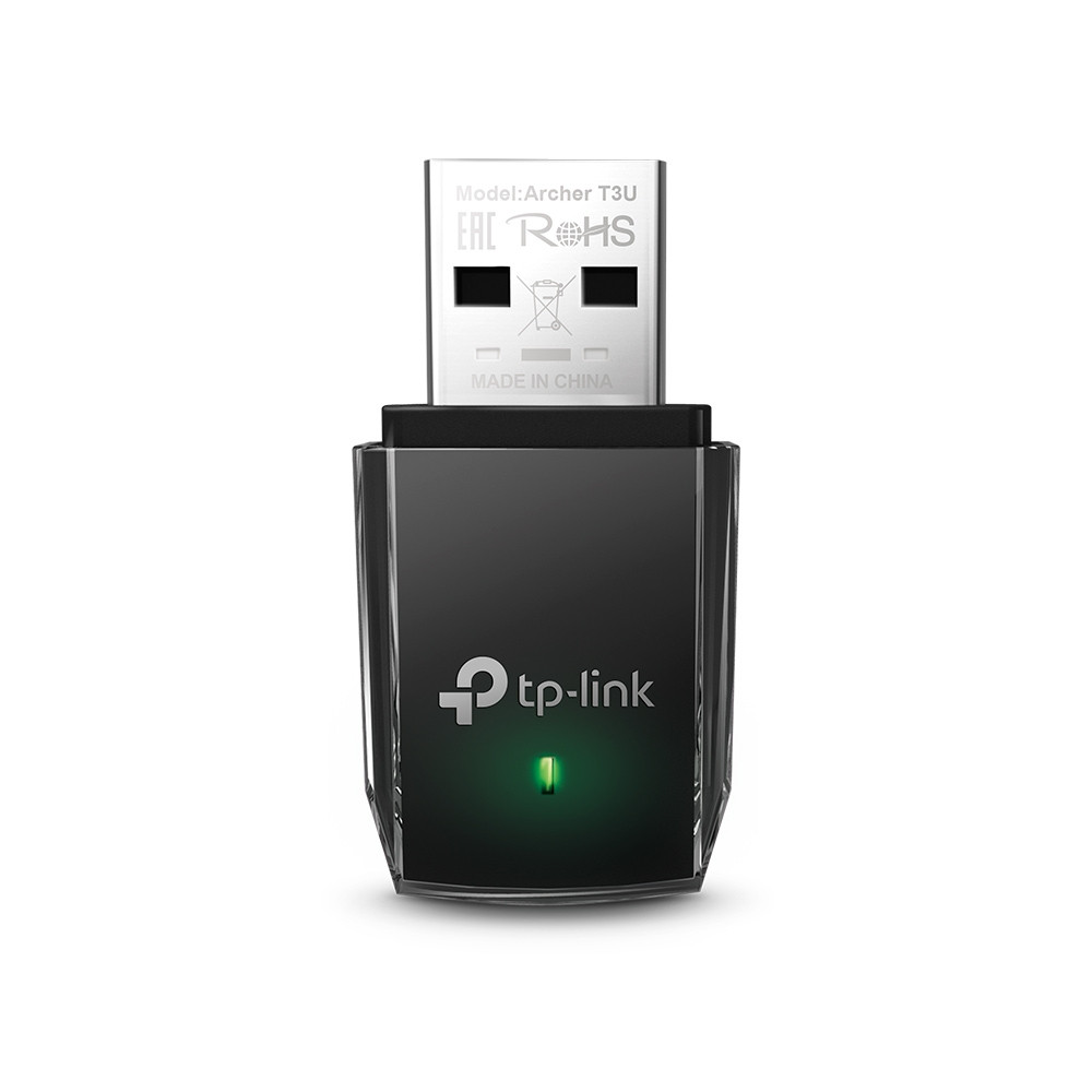 TP-Link Archer T3U, Avec fil, USB, WLAN, Wi-Fi 5 (802.11ac), 867 Mbit/s, Noir