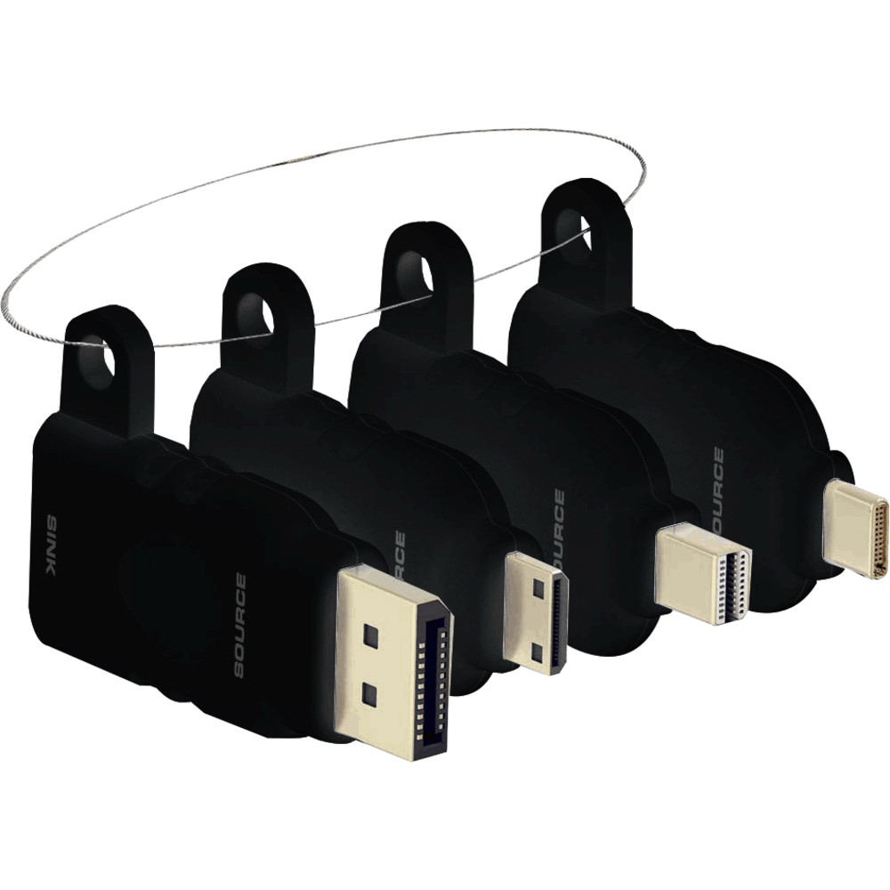 Vision TC-MULTIHDMI/BL, mDP/DP/mHDMI/USB-C, HDMI, Noir