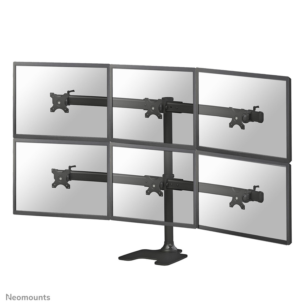 Neomounts FPMA-D700DD6 Support d'écran à poser 10-27', Autoportant/Passe-câble, 25,4 cm (10'), 68,6 cm (27'), 100 x 100 mm, Réglage de la hauteur, Noi