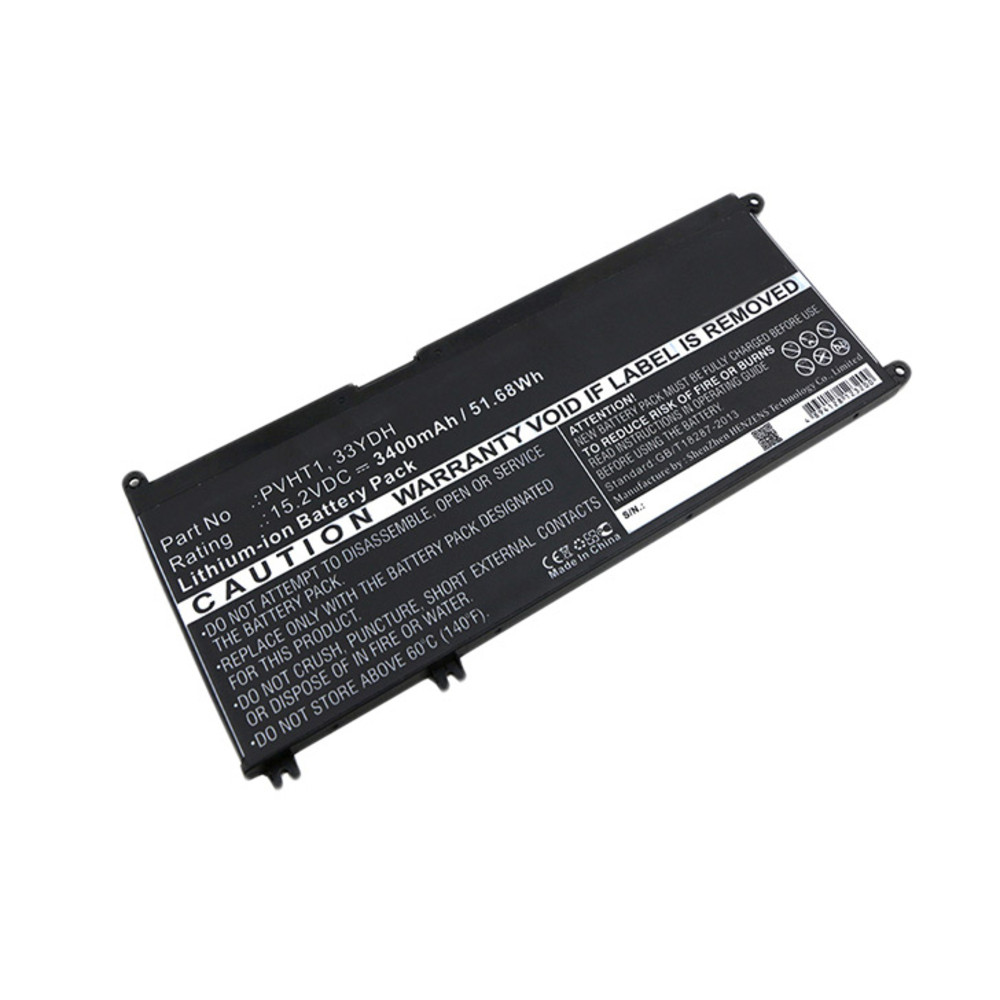 DLH Batterie Li-Pol 15.2V 3400mAh 52Wh - 33YDH / 033YDH / PVHT1 / 99NF2 / W7NKD / 7FHHV, Batterie, DELL, DELL G3 (3579) / G3 (3779) / G5 (5587) / G7 (