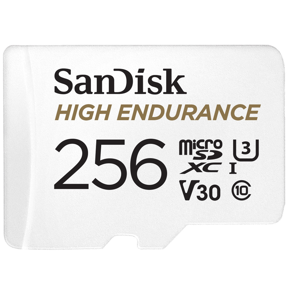 SanDisk High Endurance, 256 Go, MicroSDXC, Classe 10, UHS-I, 100 Mo/s, 40 Mo/s SDSQQNR-256G-GN6IA